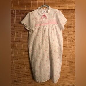 Vintage Ballet Summer Matching 2 Piece Nightgown and House Coat No Size Tag